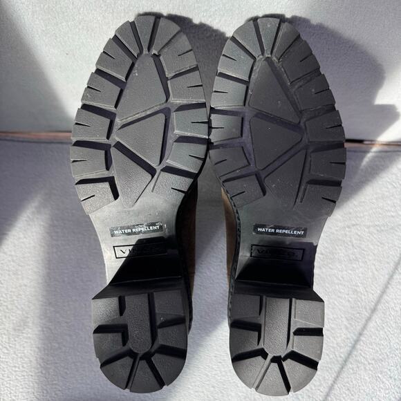 Vince Henderson Water Resistant Green Suede Chelsea Ankle Boot Size 8.5M US - Picture 7 of 9